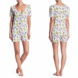 BedHead Pajama Romper in CACTUS FLOWER